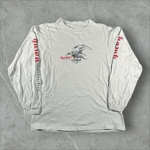 Tony Hawk Shirt Mens Medium‎ White Graphic Print Long Sleeve Skateboard Y2K 90s